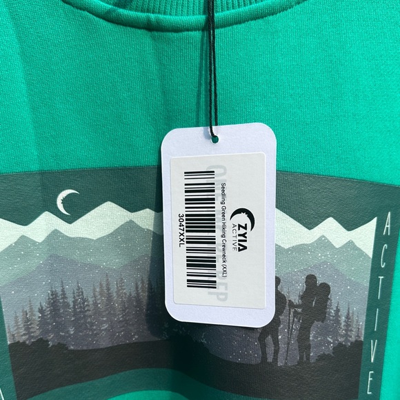 ZYIA Green Graphic Sweatshirt - Picture 4 of 6